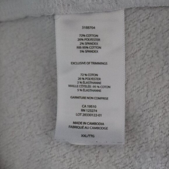 Lole Womens White Sz XXL Full Zip Comfy Athletic Casual Fleece Hooded Sweater - Picture 13 of 14